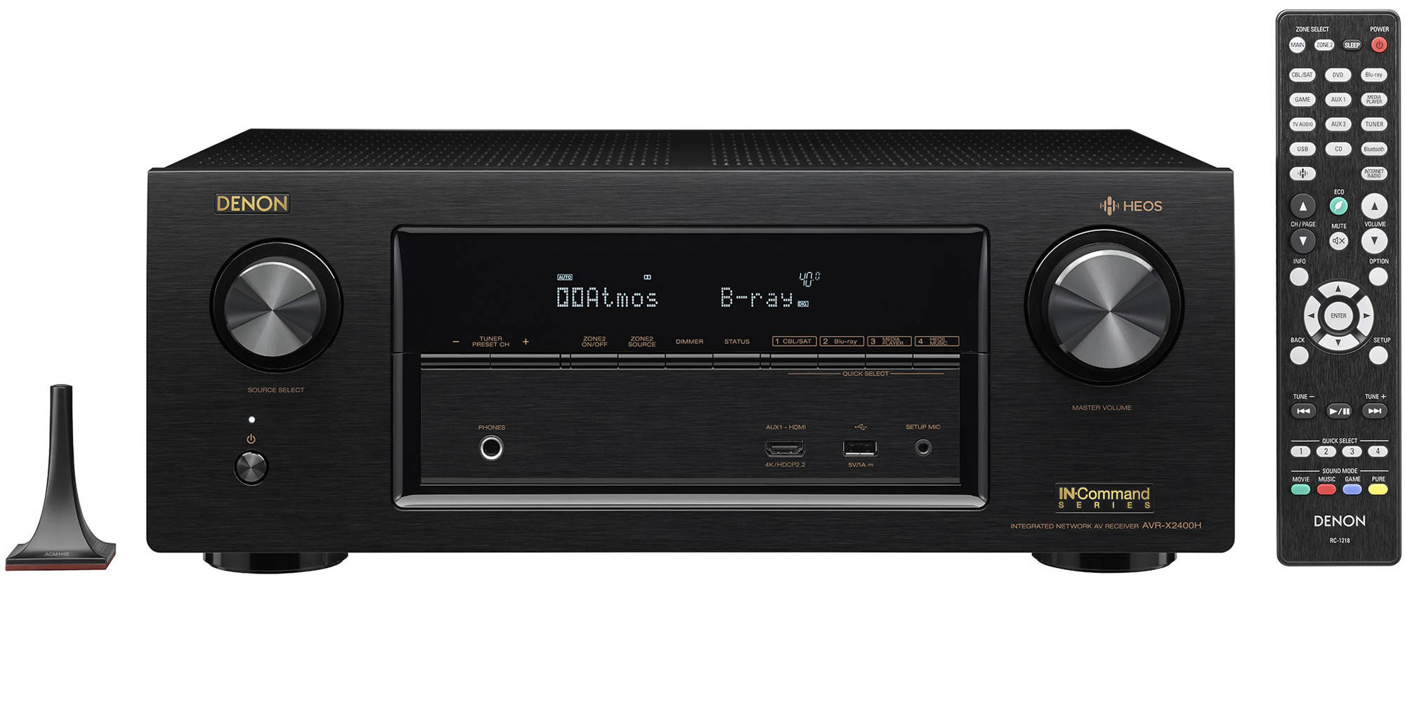 DENON HEOS AVアンプ AVR-X2400H Receiver Denon AVR-X2400H, 7.2 Canais, Network A/V Receiver