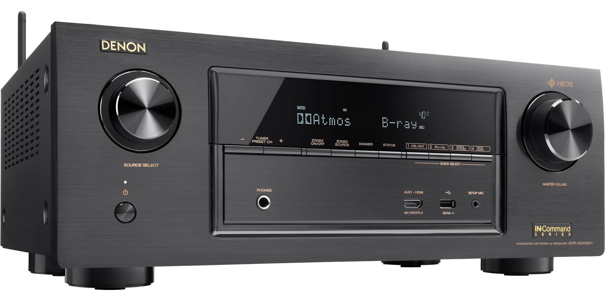 Receiver Denon AVR-X2400H, 7.2 Canais, Network A/V Receiver