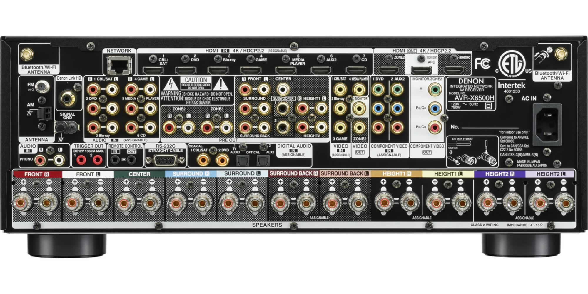 Receiver Denon AVR-X6500H, 11.2 Canais, Network A/V Receiver