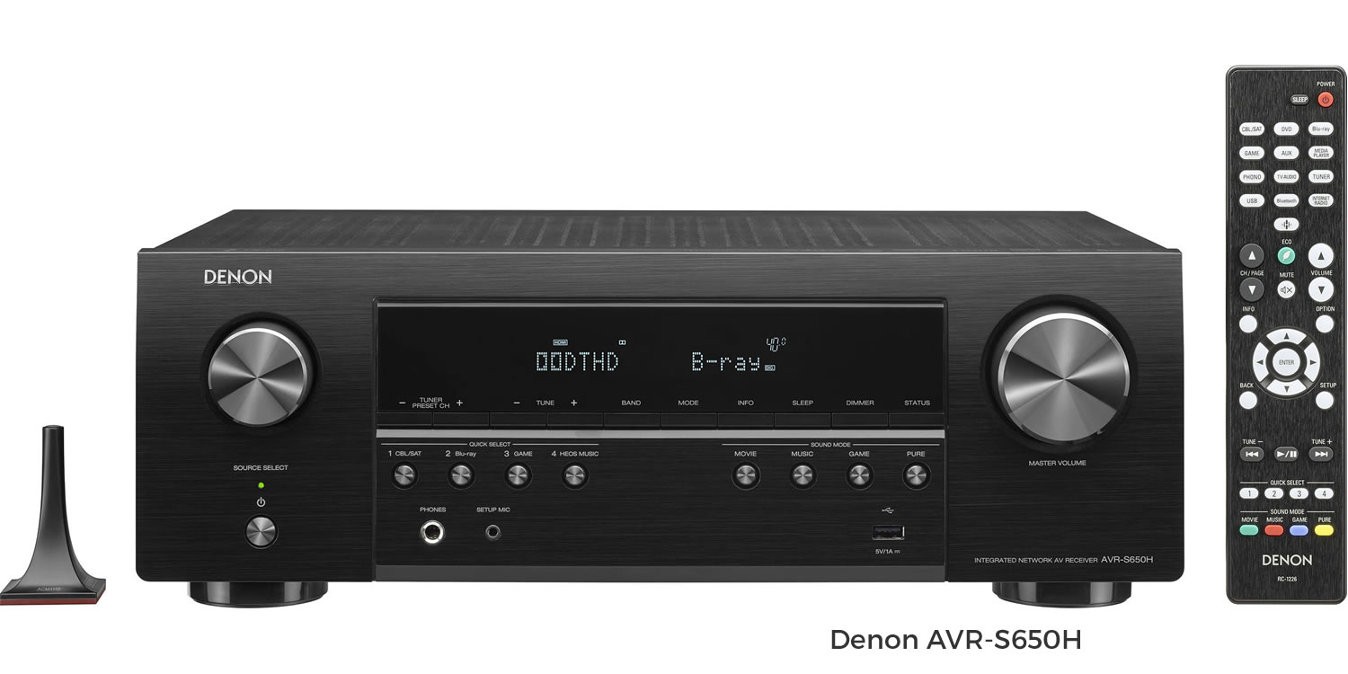 Receiver Denon AVR-S650H, 5.2, Wi-Fi, Bluetooth, 4K | Global