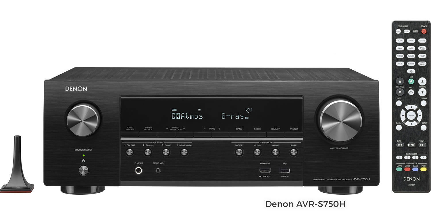 Receiver Denon AVRS750H, 7.2, WiFi,Bluetooh, 4K Global Projetores